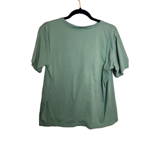 Talbots Green Scoop Neck Basic Tee Women Size Medium M Scoop Classic - Picture 2 of 7